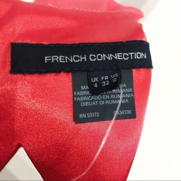 Nwt FRENCH CONNECTION RED CUTOUT SHEATH DRESS - 0 - Picture 8 of 8